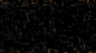  Sarı neon parlak dinamik parlak elektrik devresi siyah arka planda 4K