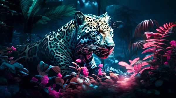 丛林中美丽的豹子 — 图库照片