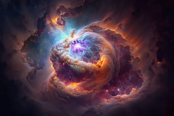 Αφηρημένο Υπόβαθρο Όμορφο Νεφέλωμα Και Γαλαξίες Στο Διάστημα — Φωτογραφία Αρχείου