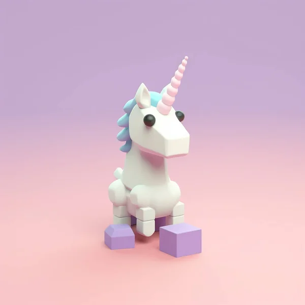 Juguete Unicornio Representación —  Fotos de Stock