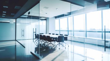 Modern ofis içi boş alan. 3d oluşturma   