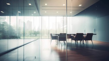 Modern ofis içi boş alan. 3d oluşturma   