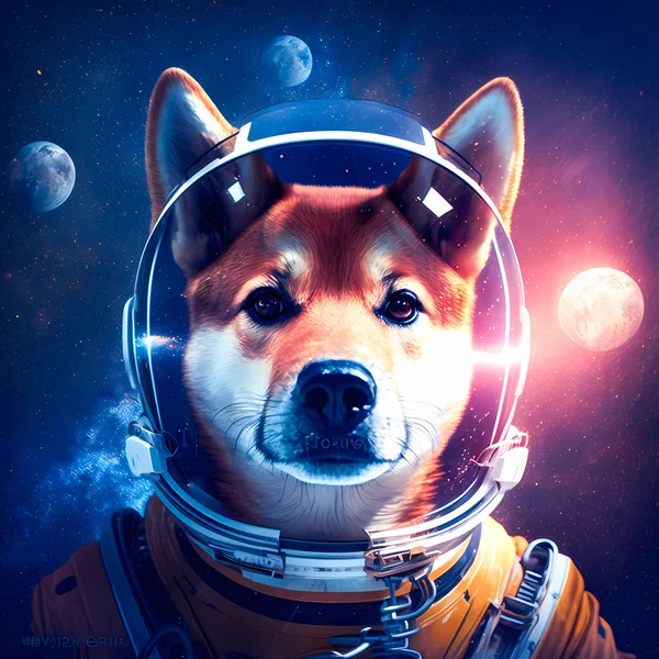 Hund Tierischer Astronaut All Stockbild