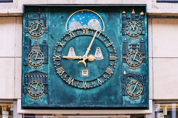 Julho 2022 Munster Alemanha Hora Mundial Torre Relógio Com Sinos — Fotografia de Stock