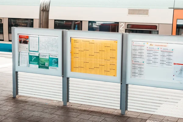 Июля 2022 Года Мюнстер Германия Таблица Расписанием Пригородных Поездов Других — стоковое фото