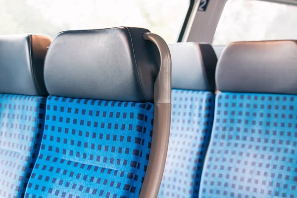 Uma Fila Assentos Vazios Transporte Confortável Comboio Interurbano — Fotografia de Stock