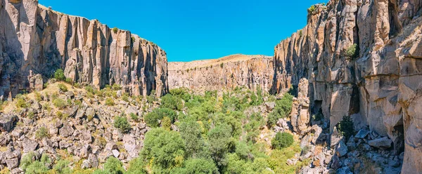 Вид Воздуха Знаменитую Популярную Туристическую Достопримечательность Каппадокии Турции Долину Ихлары — стоковое фото