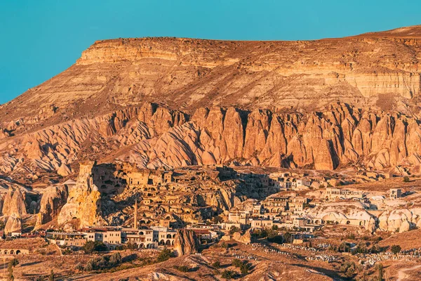 Vista Una Formazione Geologica Panoramica Tavola Montagna Mesa Cappadocia Turchia — Foto Stock