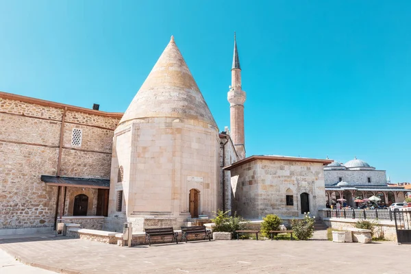 September 2022 Beysehir Turkiye Esrefoglu Famous Mosque Carved Wooden Interior — Stock Photo, Image
