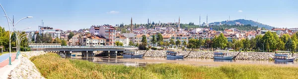 Stock image 14 September 2022, Besehir, Turkey: picterisque embankment and town at Besehir lake in Turkey