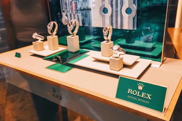 Ledna 2023 Dubaj Sae Hodinky Rolex Luxusní Obchod — Stock fotografie