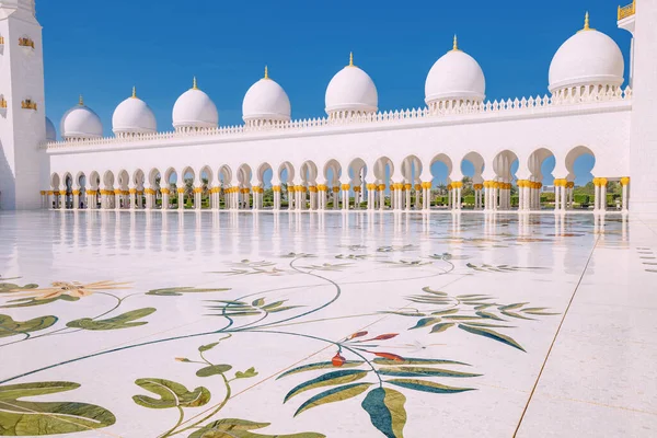Una Vista Panoramica Della Grande Moschea Sheikh Zayed Abu Dhabi — Foto Stock