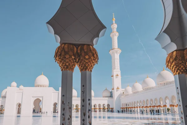 Januari 2023 Abu Dhabi Uea Rincian Arsitektur Masjid Agung Sheikh — Stok Foto