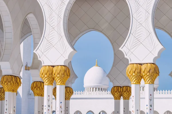 Architektonické Detaily Slavné Mešity Sheikha Zayeda Abu Dhabi Sae — Stock fotografie