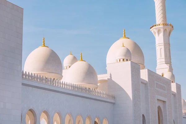 Rincian Arsitektur Terkenal Masjid Agung Sheikh Zayed Abu Dhabi Uea — Stok Foto