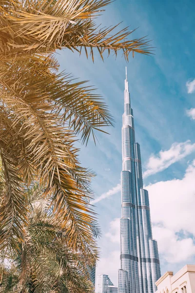 Січня 2023 Дубай Оае Найвища Будівля Бурдж Халіфа Світі Проти — стокове фото