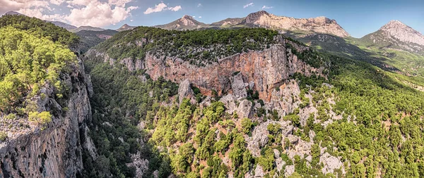 Garganta Profunda Red Kizil Canyon Kapuz Turquía Ciudad Antalya Vista —  Fotos de Stock
