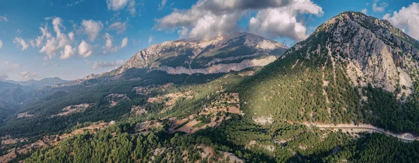 Vue Aérienne Panoramique Une Montagne Taureau Paysage Panoramique Sentier Voie — Photo
