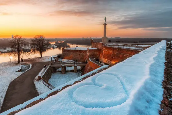 Winter Retreat: visitors flock to Kalemegdan to admire sights, breathtaking views of the Danube river, and experience the charm of Belgrade in the snow.