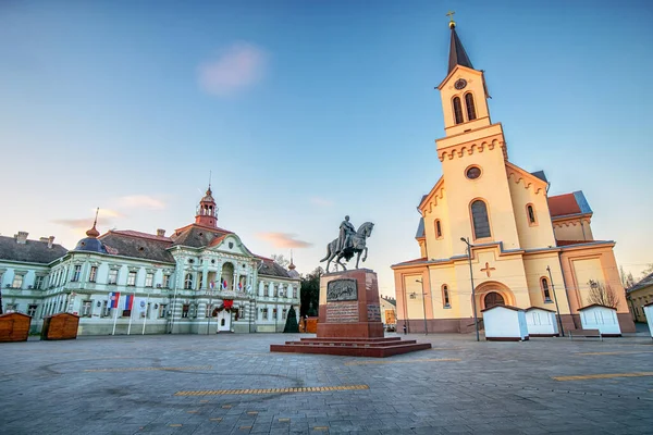 January 2024 Zrenjanin Serbia Town Hall Other Landmarks Main Square — Stock Photo, Image