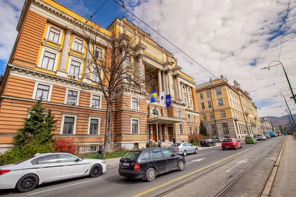 Maart 2024 Sarajevo Bosnië Herzegovina Rechtenschool Aan Universiteit Van Sarajevo Stockfoto