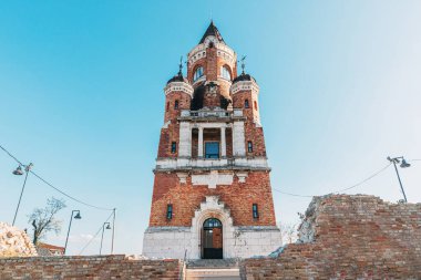Towering over Zemun's historic streets, Gardos Tower stands as a symbol of Belgrade's rich medieval architecture and cultural heritage. clipart