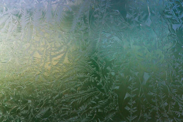 Närbild Texturerat Präglat Glas Vegetativt Mönster Bakgrund — Stockfoto