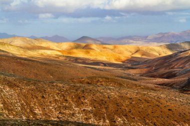 View from the Mirador Astronomico de Sicasumbre near Fayagua.  Fuerteventura,  Canary islands, Spain, Europe clipart