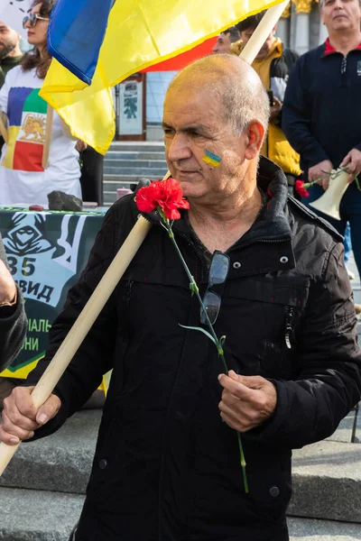 Kyiv Ukraine Жовтня 2022 Протест Іранської Громади України Проти Участі — стокове фото