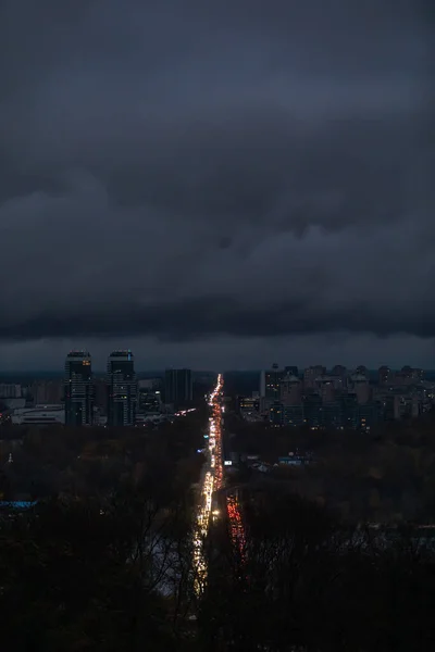 Kyiv Ukraine Nov 2022 Blackout Ukrainian Capital Kyiv Capital Streets — Stock Photo, Image