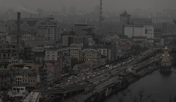 Kyiv Ukraine Νοέμβριος 2022 Άποψη Του Κίεβο Από Κατάστρωμα Παρατήρησης — Φωτογραφία Αρχείου