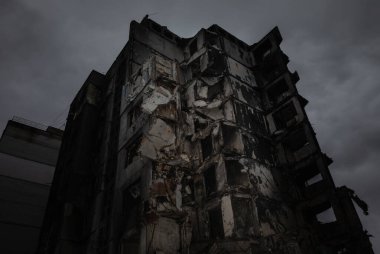 Scars of war. Destroyed houses in Borodyanka, Kyiv Region, as a result of a rocket attack by Russian invaders.