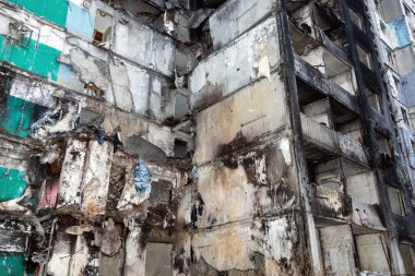 Scars of war. Destroyed houses in Borodyanka, Kyiv Region, as a result of a rocket attack by Russian invaders.