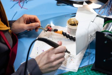 Cyprus, Cyprus - Feb. 20, 2023: War of Russia against Ukraine. Production of Poseidon reconnaissance drones for Ukrainian armed forces