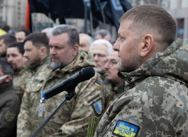 Kyiv Ukraina Marzec 2023 Generał Sił Zbrojnych Ukrainy Valerii Zaluzhnyi — Zdjęcie stockowe