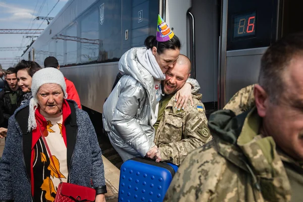 Kramatorsk Ukraine Aprprine 2023 Залізничний Вокзал Краматорську Вже Став Місцем — стокове фото