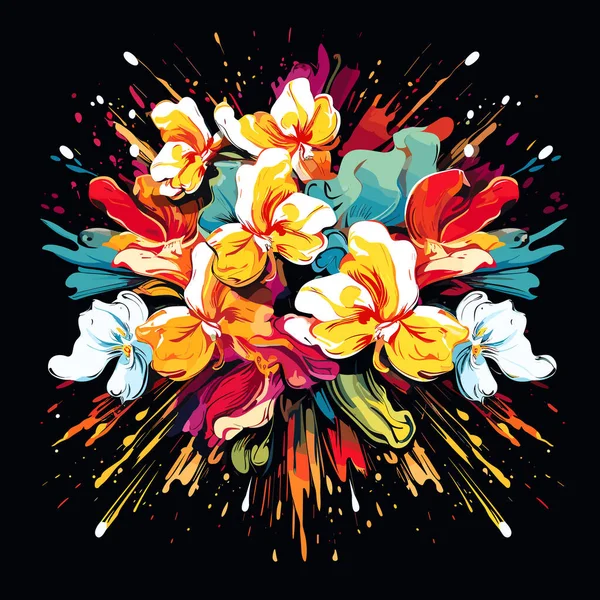 스타일의 배경에 다채로운 마법의 티셔츠 스티커 템플릿 — 스톡 벡터