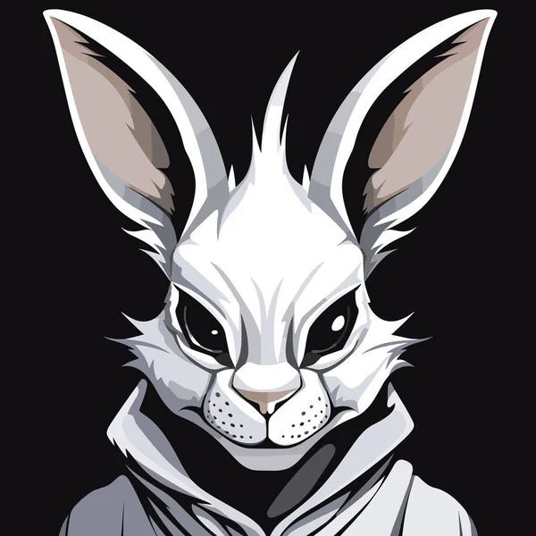 Tatlı Komik Çizgi Film Süper Kahraman Tavşanı Vektör Pop Sanat — Stok Vektör