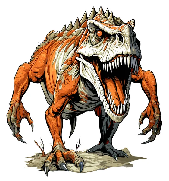 Świat Jurajski Portret Dinozaura Tyranozaura Rex Wektorowym Stylu Pop Art — Wektor stockowy