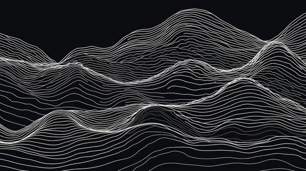 Resumen Antecedentes Líneas Curvas Blancas Sobre Fondo Oscuro Diseño Minimalista — Foto de Stock