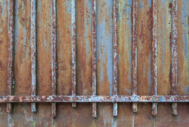 Eski metal çitler. Soyut arkaplan ve doku.