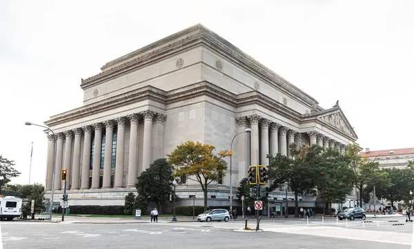 stock image Washington DC, USA - Oct. 12, 2022: Archives of the United States of America. The National Archives Building is a stunning example of neoclassical architecture.