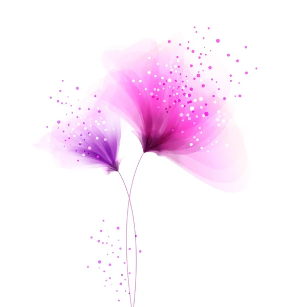 Vektor Bakgrund Med Pastellfärgade Blommor Eps Innehåller Genomskinliga Objekt — Stock vektor