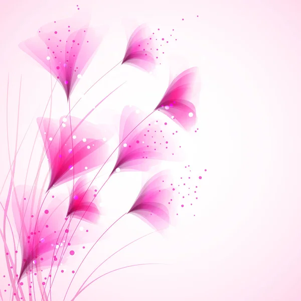 Vektor Hintergrund Mit Pastellfarbenen Blumen Folge Enthält Transparente Objekte — Stockvektor