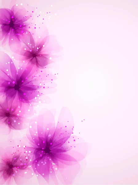 Vektor Hintergrund Mit Rosa Blumen — Stockvektor