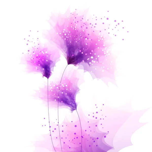 白色上的粉红紫色花朵 — 图库矢量图片
