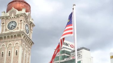 Singapur bayrağı arka planda Singapur bayrağı