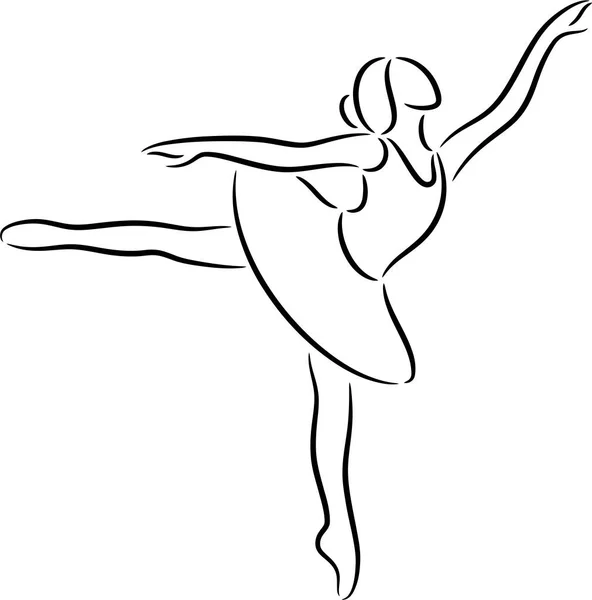 Ilustración Bailarina Bailarina Aislada — Vector de stock