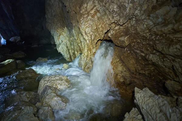 Dentro Cueva Cetatile Ponorului Profundamente Dentro Del Sistema Kárstico Con — Foto de Stock