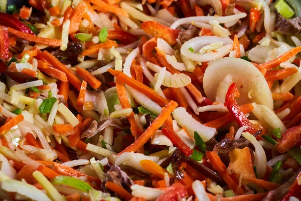 Stir Fry Frozen Vegetables Wok — Stock Photo, Image